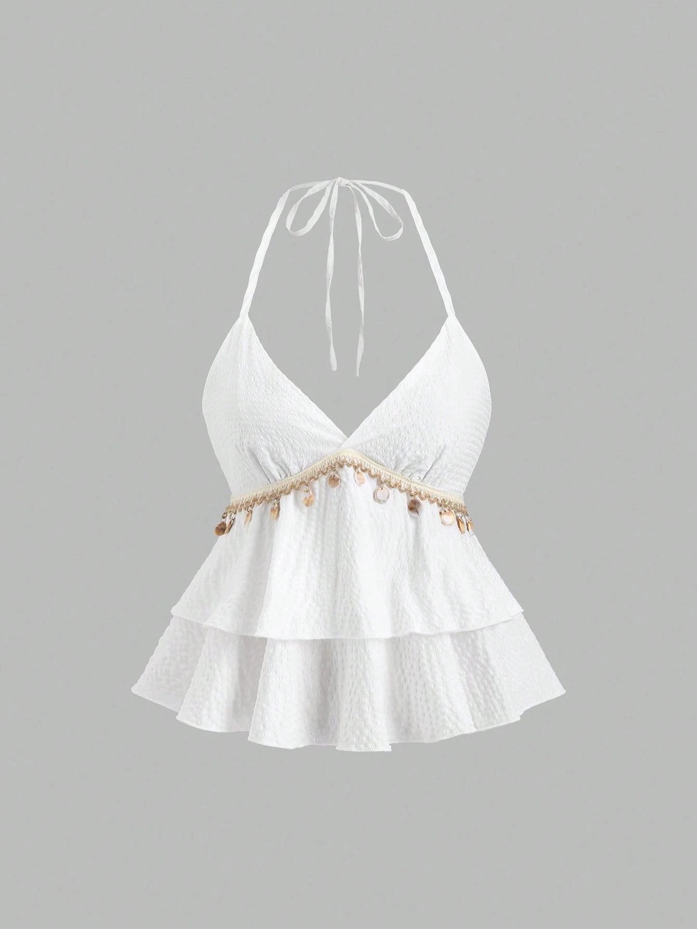 Zara Sleeveless Halter Neck Tank Top Summer Vacation Outerwear